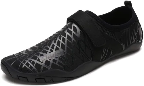 Vista 8 de Cheston Zapatos acuáticos descalzos de secado rápido para hombre y mujer Negro (All-Black)