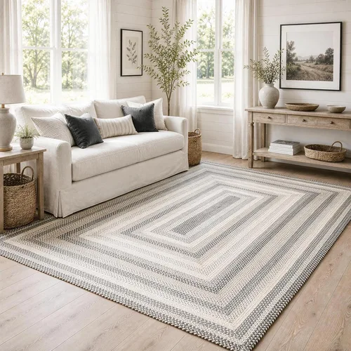 Vista 53 de Homespice Alfombra ovalada trenzada de yute de hoja ámbar, ideal como Hoja de ámbar
