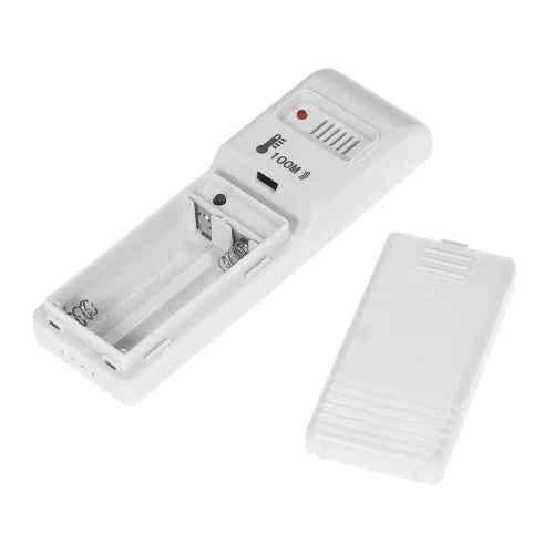 Vista 9 de Termómetro para interiores y exteriores Termómetro inalámbrico para casa LCD ℃/℉ Reloj digital Medidor de temperatura con transmisor Números fáciles