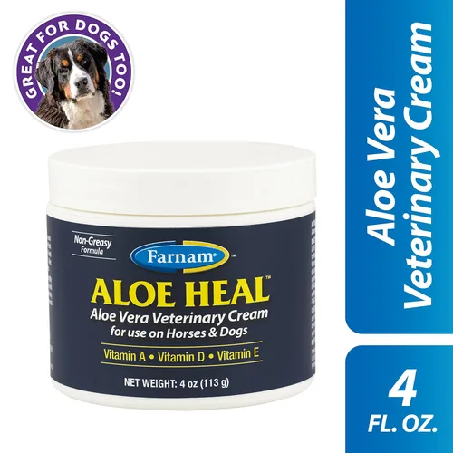 Vista 2 de Farnam Aloe Heal Aloe Vera Crema Veterinaria para su uso en Caballos y Perros 4 Onzas