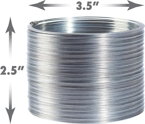 Vista 4 de Just Play - Slinky original gigante, resorte que camina de juguete, Slinky de metal, recuerdos de fiesta, juguetes antiestrés, rellenos