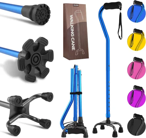 Vista 19 de LIXIANG Bastones para Caminar que Estabilizan Mujeres Bastones Cuádruples para Personas Mayores y Adultos Plegables Ajustables para Hombres