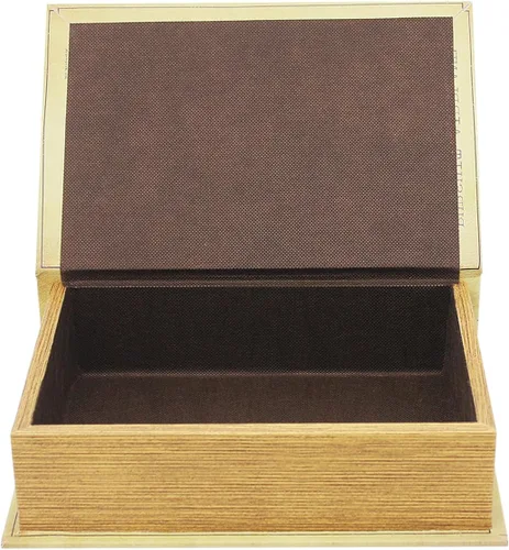 Vista 5 de PACOLO Cajas de libros decorativas, cubierta de madera sintética para almacenamiento oculto de joyas, dinero y efectivo (Avión)
