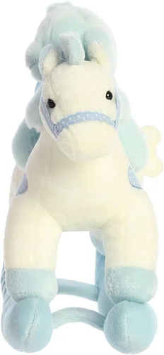 Vista 5 de ebba™ ¡Musicales melodiosos! Baby Boy Rocking Horse™ - Animal de peluche para bebé, entretenimiento musical, juego atractivo, color azul, 12 pulgadas