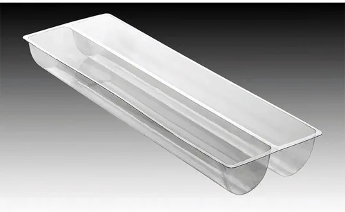 Vista 4 de Matfer Bourgeat 362001 - Molde de PVC para tartas de troncos de medio círculo, 10 unidades (pares) transparente