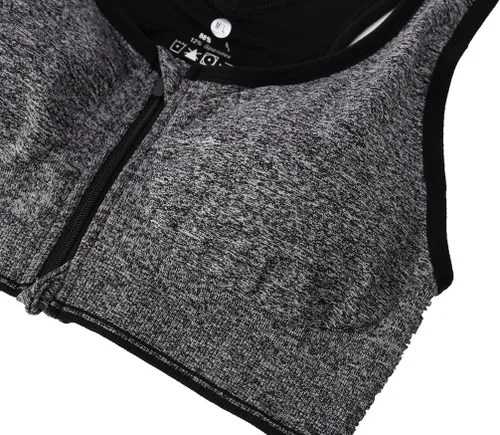 Vista 25 de Brasier deportivo o para yoga con cierre frontal de ganchos y cremallera para mujer