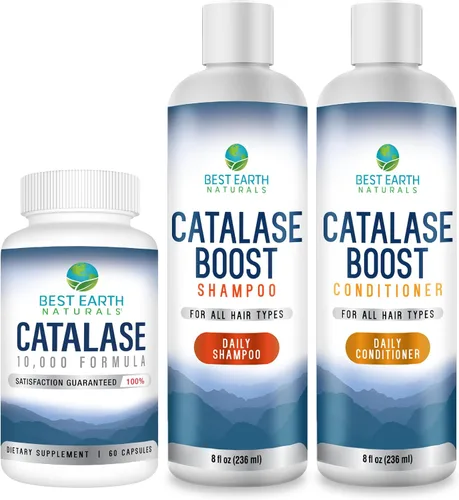 Vista 13 de Best Earth Naturals Suplemento Catalase 10,000 con Saw Palmetto, Biotina, Fo-Ti, PABA - Suplementos capilares para cabello fuerte - 60 cápsulas