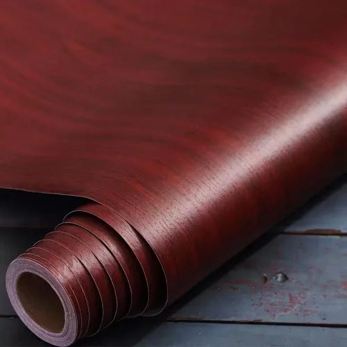Vista 5 de TAOGIFT Papel de contacto de vinilo autoadhesivo de madera de caoba para armarios de cocina, estantes, cajón, encimera, mesa, escritorio, muebles