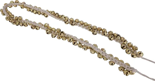 Vista 4 de Kathak Ghungroo - Par de 16 campanas grandes atadas con cordón de algodón para tobillera, instrumento musical de la India, accesorios de baile