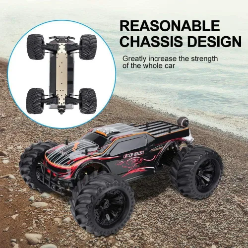 Vista 6 de JLBRACINGRC Auto RC sin escobillas de 1/10 para adultos, rápido 50+ mph de alta velocidad RTR RC camión, camión monstruo todoterreno 4WD, auto