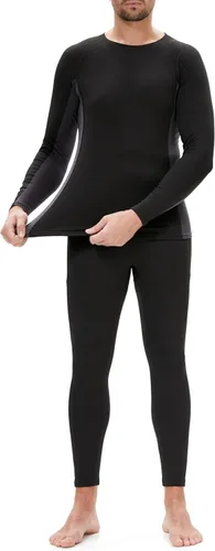 Vista 4 de BenBoy Ropa interior térmica para hombre, conjunto de pantalones largos ultra suaves con forro polar para invierno