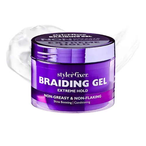 Vista 12 de Red by Kiss Gel para Trenzas de Fijación Extrema Styler Fixer para Trenzas de Caja y Cornrows, Hidratante, Acondicionador, Control de Encrespamiento
