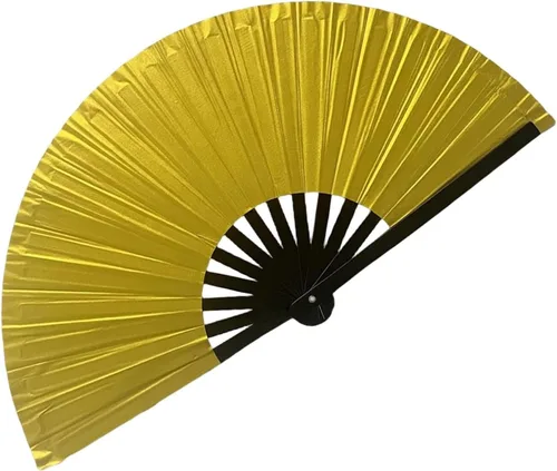 Vista 14 de Ventilador de mano plegable grande para hombres y mujeres, ventilador holográfico para mujeres, fiesta de baile, festivales, Halloween, EDM