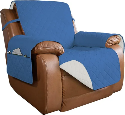 Vista 175 de PureFit - Funda de sofá acolchada reversible, protector de muebles impermeable, funda de sofá lavable con espuma antideslizante y correas elásticas