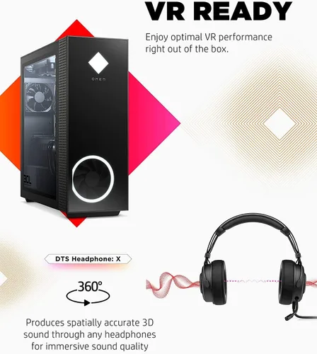 Vista 5 de HP OMEN GT13 30L - Escritorio para juegos, procesador Intel Core i9-10850K, GeForce RTX 3090, 128 GB de RAM, SSD de 2 TB + 8 TB HDD, refrigeración