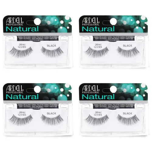 Vista 10 de Ardell Pestañas postizas para bebés, ligeras, de aspecto natural, con banda invisible para uso diario, paquete de 4