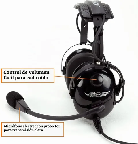 Vista 2 de Auriculares de aviación ASA HS-1