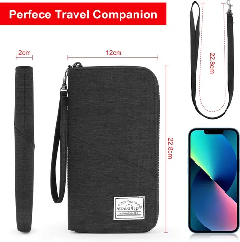 Vista 6 de Evershop RFID Passport Wallet for Family