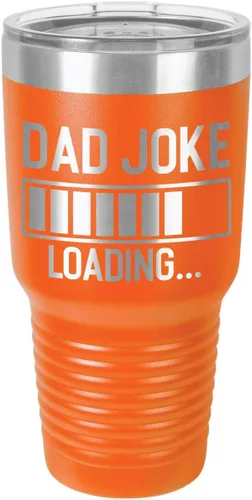 Vista 11 de Dad Joke Loading Black - Vaso de bebida de 30 onzas con popote y tapa superior deslizante, taza de viaje grabada con láser, comparación con Yeti