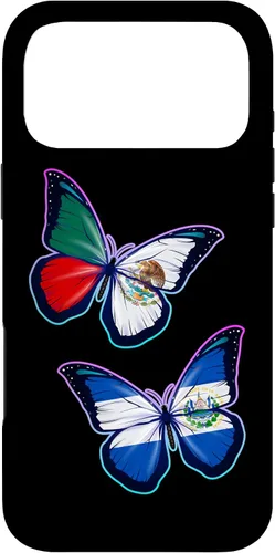 Vista 22 de El Salvador y México bicultural Roots - Carcasa para iPhone 17 (versión mariposa)