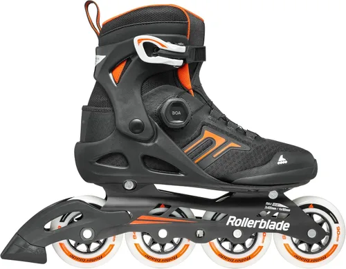 Vista 2 de Rollerblade Macroblade 90 BOA - Patín en línea para hombre, color negro y naranja