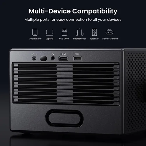 Vista 9 de Proyector para exteriores de Google TV con licencia oficial de 2000 ANSI 4K Full HD, proyector inteligente con WiFi y Bluetooth