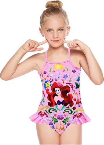 Vista 2 de Trajes de baño de princesa sirena para niñas 3-10 años