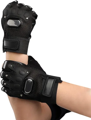 Vista 10 de IPENNY Guantes de entrenamiento unisex para hombre y mujer, guantes de ciclismo de medio dedo, transpirables, elásticos, guantes de ciclismo