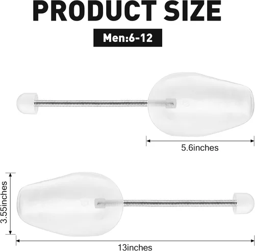Vista 3 de 30 Pairs Plastic Shoe Trees Bulk Spring Shoe Stretcher Shaper Shoe Shape Keeper Inserts Holder for Men US Size 6-12