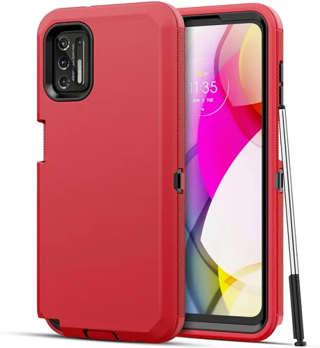 Vista 12 de Jiunai Funda para Moto G Stylus 2025, funda resistente a prueba de golpes, protección contra caídas, híbrida de doble capa mate, para Motorola G
