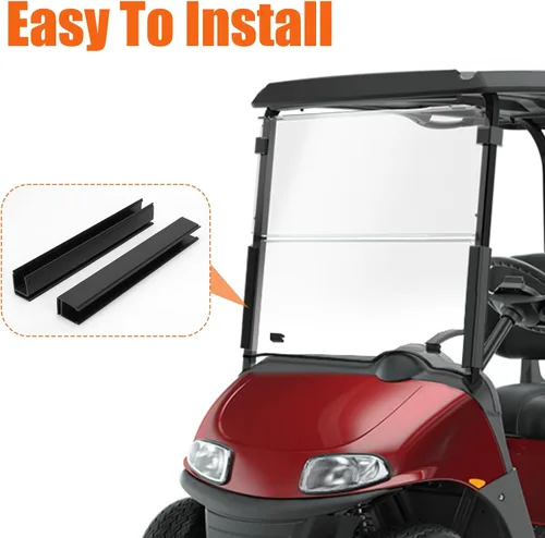 Vista 2 de Parabrisas transparente 2008-UP para EZGO RXV Golf Cart Part Front