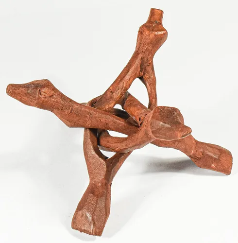 Vista 6 de Trípode de madera tallada de 2 pulgadas, soporte de cobra pulido de tres puntas, base de pedestal para esferas de cristal, huevos y bolas de 1 unidad