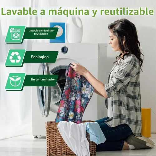 Vista 6 de Shappy 34 bolsas de comestibles reutilizables con diseño floral, bolsas plegables de nailon lavables, bolsas de compras extragrandes lindas