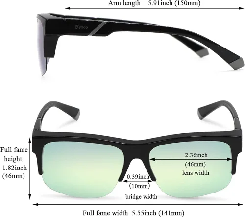 Vista 3 de yodo Gafas de sol ajustadas con lentes polarizadas para hombres y mujeres