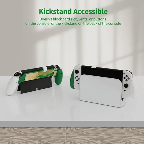 Vista 6 de JDDWIN Switch OLEDSwitch Dockable Hand Grip,Comfort handheld for Switch OLEDSwitch with Specially Ergonomic Design Compatible with Nintendo Switch