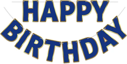Vista 17 de Pancarta de Feliz Cumpleaños con Purpurina Negra - 9 pies Pre-Ensartada Sin Bricolaje Cartel de Fondo para Fiestas, Adultos, Niños, Mujeres