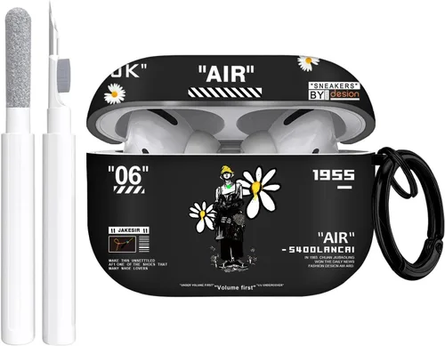 Vista 23 de Gedicht Funda para Airpods Pro, lindo diseño de fútbol de TPU suave fundas para Airpods Pro 1ª generación, a prueba de golpes para Airpods Pro 2019