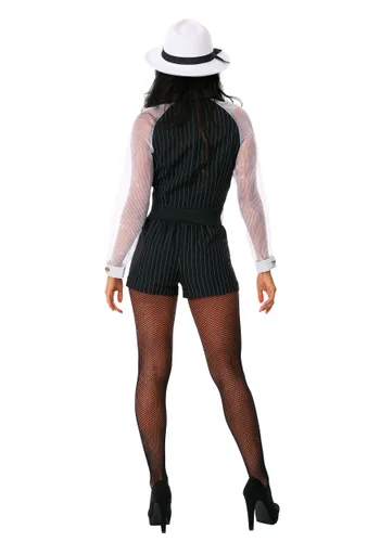 Vista 2 de Disfraz de Mujer Gánster Multicolor
