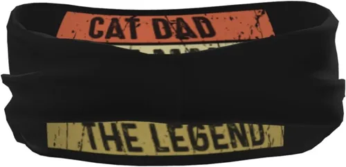 Vista 5 de Cat Dad The Man The Myth The Legend Headband for Men Women Sports Sweatband for Fitness Exercise Moisture Wicking Running Yoga Hairbands