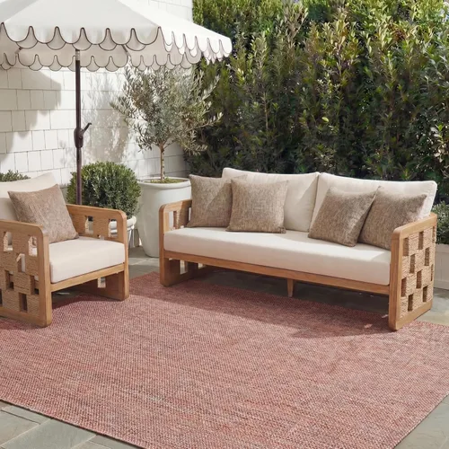 Vista 64 de SAFAVIEH Alfombra Lavable para Exteriores Colección Courtyard - 2'3" x 5', Azul Aqua y Gris, No Desprende Pelusa y Fácil Limpieza, Ideal para Patio
