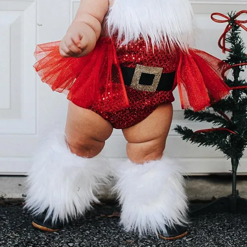 Vista 2 de Linjianvhai Calentadores de piernas peludos para niñas y niños, para invierno, cálidos, de piel sintética, para niños, color liso, funda para puño