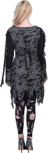 Vista 4 de EraSpooky Disfraz de muerto viviente de zombi de Halloween para mujer