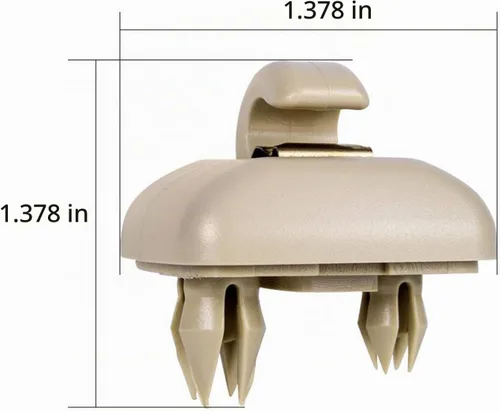Vista 6 de Soporte Runmade, para gancho, para parasol de automóvil, Beige