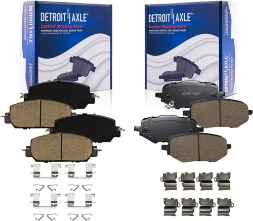 Vista 73 de Detroit Axle - Pinza de disco del lado del acompañante + pastillas de freno de cerámica de repuesto para Lexus HS250H Toyota RAV4 Prius V Scion xB
