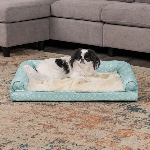 Vista 3 de Furhaven Acogedora cama ortopédica para perros medianos y pequeños con cojines extraíbles y funda lavable, para perros de hasta 35 libras - Sofá