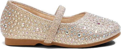 Vista 7 de DREAM PAIRS Zapatos planos Mary Jane con diamantes de imitación para niñas