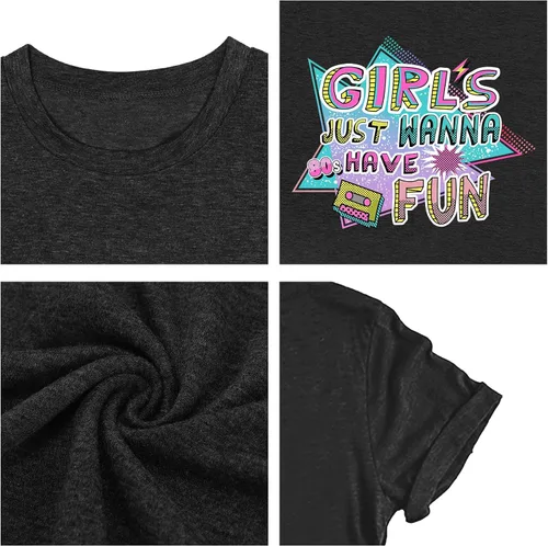 Vista 6 de Camisa Made Me de los años 80 Baby 90 para mujer, tallas grandes, trajes de los años 90, camisetas retro de los años 80