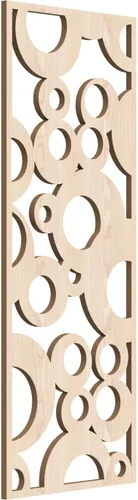 Vista 119 de 9 3/8"W x 24 3/8"H x 1/4"T Farwell Decorativos Paneles de Pared de Madera Calado, Hickory