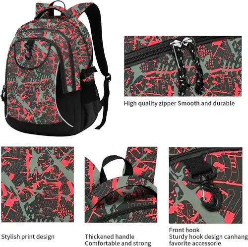 Vista 7 de Mochila escolar estilo Rickyh, mochila de viaje para hombres y mujeres, mochila ligera con compartimento para portátil, Tamaño único