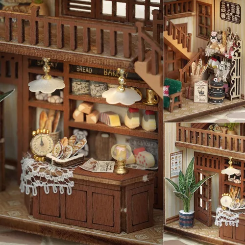 Vista 6 de Kit de casa en miniatura con muebles, mini cubo abierto y cerrado